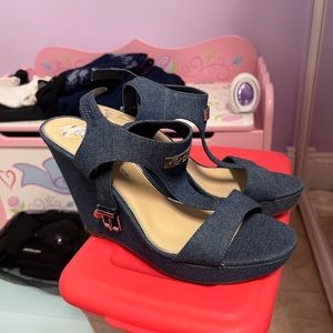 Jessica Simpson Denim Wedges